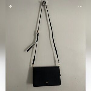 Tory Burch Black Crossbody Bag with Gold Accents